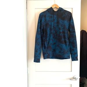 Blue Black Tie Dye Lululemon City Sweat Pullover Hoodie - Men’s Size Small